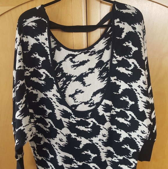 Houndstooth backless sweater dress betsey johnson - Picture 7 of 7